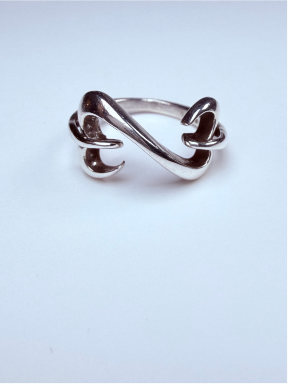 Jane Seymour Open Hearts Signature Motif 925 Sterling Silver Wide Lateral Ring